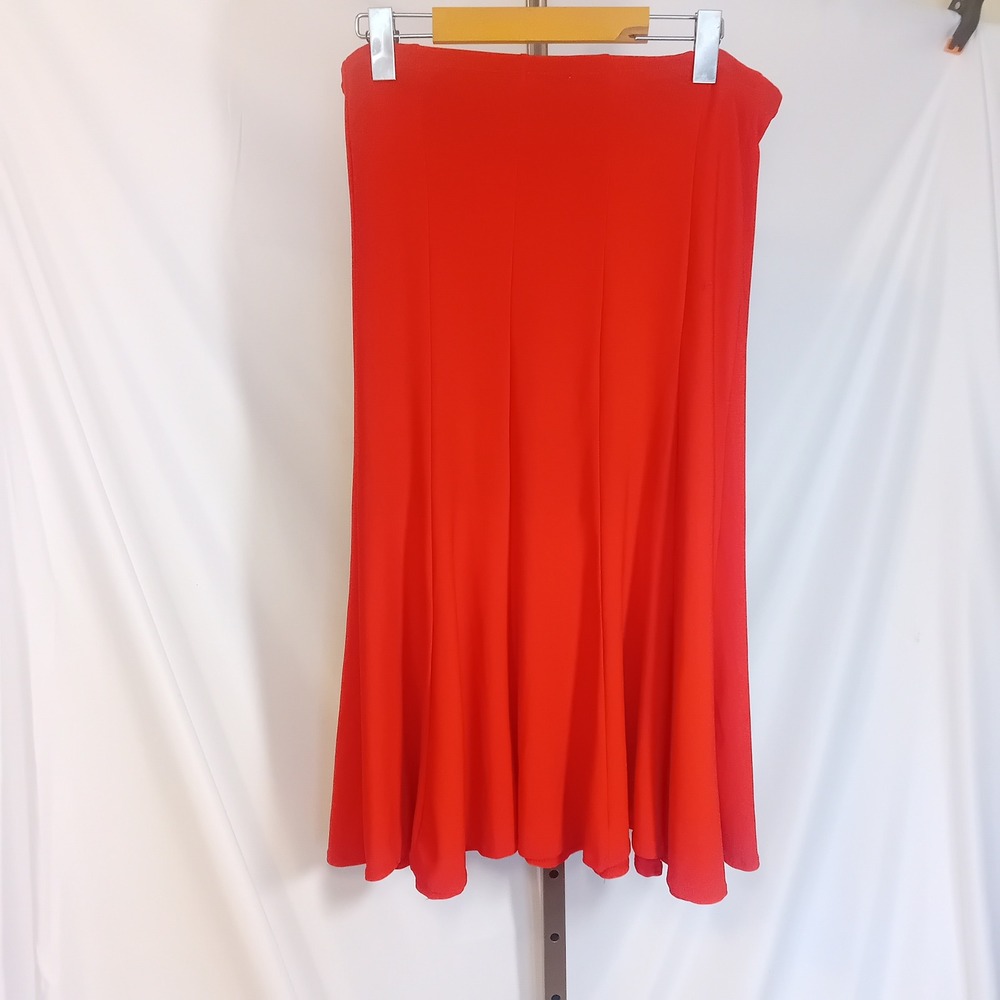 Vintage Y2K Michelle LowRise Flare Midi Skirt Stretch Career Modest Party Work M - Picture 11 of 16